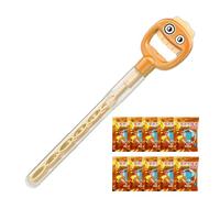 Varilla de Burbujas de jabón para niños, Varillas de Burbujas de Verano, 32 Agujeros, diseño de Cara Sonriente, Regalo de Fiesta, con 10 recambios de pompas de jabón, diseño de Cara