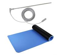 Varilla de conexión a tierra de cobre con alambre de 40 pies para colchones, pulseras y equipos conectados a tierra, permite el contacto directo con la tierra para protección contra fallos eléctricos