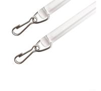 Varilla de control de persianas venecianas, paquete de 2, 43 cm, barra de tracción blanca y transparente para mecanismo de apertura y cierre de cortina, compatible con accesorios de persianas