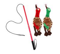 Varilla de coqueteo para Perros, aleación de Aluminio, 26.77 Pulgadas, Extensible, Juguete de Cuerda con Felpa Que Produce Sonido, Mango Antideslizante, de coqueteo para Mascotas para