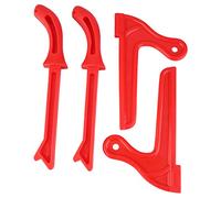 Varilla de Empuje de Carpintería, 4 Piezas, Herramienta de Seguridad de Plástico con Mango Ergonómico, Rojo