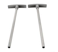 Varilla de extensión de aluminio de repuesto para mango de válvula RV de 9 pulgadas, longitud ajustable para tanque de agua residual y válvulas de descarga de manguera de alcantarillado, dos en el