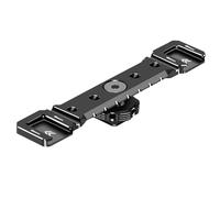 Varilla de extensión de aluminio doble para cámara réflex digital, trípode, micrófono, soporte de luz de vídeo, monitores, soporte para cámara, zapata caliente