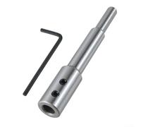 Varilla de extensión de broca de enrutador, adaptador de broca de metal, color plateado, se extiende de 1/4 pulgadas y 1/2 pulgada para perforación profunda, fresado plano, alerón, superficie, incluye
