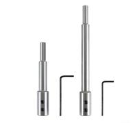 Varilla de extensión de broca de enrutador, adaptador de broca de metal, plata se extiende vástago de 1/4 pulgadas y 1/2 pulgada para perforación profunda, fresado plano, alerón, superficie, incluye
