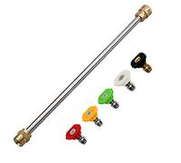 Varilla de extensión de lanza para lavadora a presión Kranzle, lanza de lavado a chorro M22 de 14 mm para limpieza de automóviles, 38 cm, accesorio para lavadora a presión con 5 boquillas de ajustable