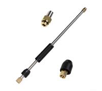 Varilla de extensión de rociador de agua de acero inoxidable, rosca de latón, conector de lavadora de alta presión, vara modular extensible de hasta 30 bares, varios tamaños, limpieza eficiente dorada