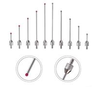 Varilla de extensión de sonda micrométrica roscada con punta de acero para indicadores de esfera y medidores de altura compatibles con instrumentos de medición (M2.5*D1*L10)