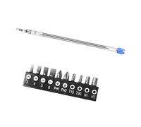 Varilla de extensión hexagonal flexible de liberación rápida de 300 mm, adaptador giratorio con 10 puntas para apretar tornillos en espacios reducidos junta eje flexible