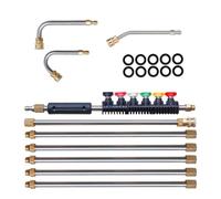 Varilla de Extensión para Hidrolavadora Kit con Lanza Telescópica para | Juego de Varilla para Limpiadora a Presión para patio, entrada, terraza, valla, casa, hormigón, techo,