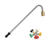 Varilla de extensión para lavadora a presión para Kärcher K2-K7 Series - Varilla telescópica para zonas de difícil alcance - Herramienta de limpieza de canalones en forma de U con boquillas