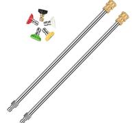 Varilla de extensión para lavadora de alta presión Extensión de acero inoxidable for hidrolavadora con conexión rápida (1/4 pulgada) - Alta resistencia(Color 3)