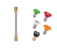 Varilla de extensión para lavadora de alta presión Lanza de extensión for hidrolavadora 10 a 50 cm con adaptadores boquilla y conector rápido 1/4"(Color 8,20cm)