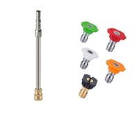 Varilla de extensión para lavadora de alta presión Lanza de extensión for hidrolavadora 10 a 50 cm con adaptadores boquilla y conector rápido 1/4"(Color 5,40cm)