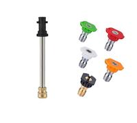Varilla de extensión para lavadora de alta presión Lanza de extensión for hidrolavadora 10 a 50 cm con adaptadores boquilla y conector rápido 1/4"(Color 1,30cm)