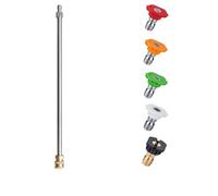 Varilla de extensión para lavadora de alta presión Varilla de extensión agua for lavado autos, conexión rápida 10 a 50 cm y 1/4", lanza for hidrolavadora, boquilla limpieza con(40cm,Color 1)