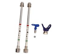 Varilla de extensión para pulverizador de acero inoxidable G7/8 altamente resistente a la erosión para reparaciones de puentes, juego de 2 para revestimientos exteriores (plateado)