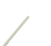 Varilla de fibra de vidrio sólida 10 varillas de fibra vidrio blanca, resistentes a altas temperaturas, flexibles, 500 mm longitud(2.5x500mm)