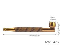 Varilla de humo de cobre for cortar tubos, varilla de humo antigua portátil seca de doble propósito, regalo for hombres (Color : A)