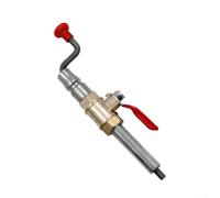 Varilla de inflado de neumáticos de metal con portabrocas de válvula de latón y manómetro para camiones, remolques, furgonetas, herramienta de bomba de mano de inflado de neumáticos de conexión rápida