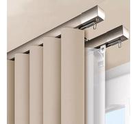 Varilla de latón de alta resistencia DoubleTrack de 18 pies para una fácil instalación, divisor de habitación perfecto para sala de estar, dormitorio, hotel y hospital y versátil