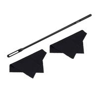 Varilla de limpieza de flauta e hisopos de tela, paño de pulido, instrumentos de viento de madera, trapo