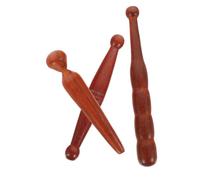 Varilla de Masaje de Pies de Madera, 3 Piezas, Marrón | Herramienta de Reflexología para Uso en Casa, Ayuda a Aliviar Tensión, Forma Retro Tradicional, Suave Color Aleatorio