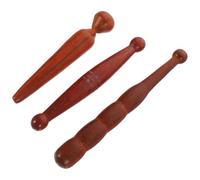 Varilla de Masaje de Pies Retro Marrón 3 Piezas de Madera Tradicional | Herramienta Manual para Reflexología, Fácil de Sostener, Uso tras Caminar o Escuchar Música, Set 3 Piezas Color Aleatorio