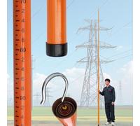 Varilla de medición aislada, barra de encuesta ajustable para topografía forestal y terrestre con bolsa de transporte (6 m)