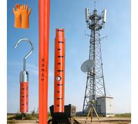 Varilla de medición aislada, Varilla de medición telescópica aislada por inspección de línea de alto voltaje 6 m a 18 m multicolor(2 paquetes rojos, 6 m/19,7 pies)