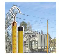 varilla de medición Altura Ajustable Medida De Alta Tensión, Altura Telescópica Medida, 6 8 10 12 15 18 M Pértiga De Medición Para Medir La Altura De Cables Y Farolas(Yellow,8m (26 1/4 ft))