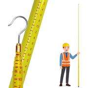 Varilla de medición de Alto Voltaje, niveladora telescópica Ajustable de 6 a 18 m, Ligera y aislada, Ideal para muros forestales, de subestaciones y de viviendas (Amarilla, 6 m)