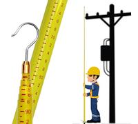 Varilla de medición de Alto Voltaje, niveladora telescópica Ajustable - Varilla de medición aislada de 10 m para topografía de Camiones y Torres - Herramienta precisa para medición de Altura