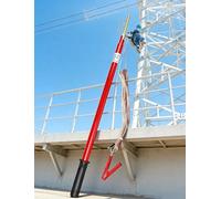 Varilla de medición de Alto Voltaje, Varilla de Descarga telescópica aislada de Alto Voltaje, pértiga de 10 kV a 220 kV para líneas eléctricas aéreas, Herramienta de Descarga Directa, 1 m (3