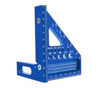 Varilla de medición de ángulo 3D de aleación de aluminio para carpintería, regla triangular con transportador de precisión, adecuada para proyectos de construcción de carpintería y bricolaje (B, talla