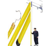 Varilla de medición telescópica aislada para líneas eléctricas vivas, barra caliente de fibra de vidrio epoxi, 10 m, color amarillo