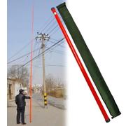 Varilla de medición telescópica ajustable, Insulated Telescopic Measuring Rod With Hook For Live Power Line Multicolor 600cm-1500cm(Red,1200cm/39.4ft)