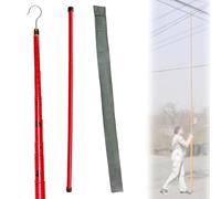 Varilla de medición telescópica ajustable, Varilla de medición telescópica resina epoxi, líneas eléctricas vivas, construcción multicolor, 6-18m(Red,1000cm(32.8ft))