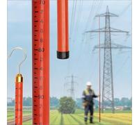 Varilla de medición telescópica para línea viva, poste de encuesta ajustable para mantenimiento de energía y subestación, 8 m