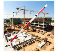 Varilla de medición topográfica, poste de marcado de aleación de aluminio engrosado, personal de medición desmontable for estudios de ingeniería, construcción de carreteras(Telescopic,200cm(6.6ft))