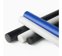 Varilla de nailon Pa66 500mm longitud, cilindro sólido resistente al desgaste, alta resistencia a la temperatura, diámetro 5mm-40mm, corte cero personalizado(Dia 15mm-2pc White)