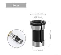 Varilla de portabrocas de acero al carbono, vástago de 8 mm, para conversión de portabrocas de máquinas de grabado (8 mm)