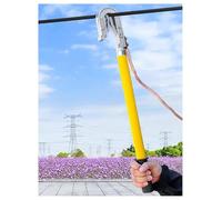 Varilla de puesta a tierra de descarga de alto voltaje for interiores - Varilla de operación con aislamiento de potencia de doble lengüeta for seguridad y mantenimiento eléctrico(L50cm/19.6in)