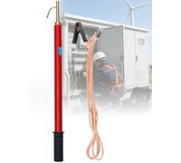 Varilla de Puesta a Tierra, pértiga telescópica aislada de Alta tensión - Herramienta de Descarga de línea eléctrica de 10 kV-220 kV, Varilla de Resistencia Directa de 4 Secciones y 3 m/9,8