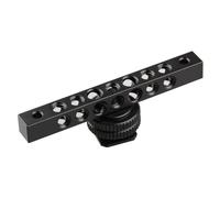 Varilla de queso de aluminio con agujeros de tornillo de 1/4 pulgadas, plataforma de extensión de montaje de zapato para cámara réflex digital, accesorios de luz de video LED