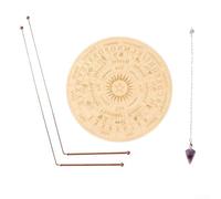 Varilla de radiestesia de cobre del 99.9%, kit de caña de adivinación telescópica con péndulo psíquico para pirámide hexagonal de cristal para encontrar agua, tapete de adivinación y juego de bolsa