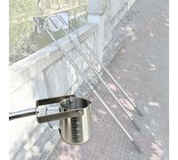 Varilla De Recolección De Muestras Extensible,Cucharón Tipo Embudo, Fácil De Transportar,Destinado Al Muestreo De Agua Análisis Y Monitoreo del Medio Ambiente,Metal 500ml,2.8~6.5 ft