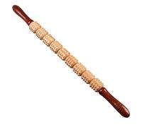 Varilla de rodillo de madera para yoga, masajeador manual para cuello, lumbar, pierna, masaje cervical, todo el cuerpo (tipo q)