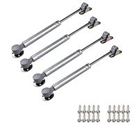Varilla de soporte de resorte de gas para gabinete, Puntal de gas hidráulico 100N 268 mm Multicolor for puerta gabinete Paquete 2 a 8(Silver,268mm-4pcs)