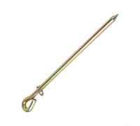 Varilla de tierra de metal portátil de 45 cm para electrodo de puesta a tierra con clip de cocodrilo para vallas de antena parabólica (1 varilla de conexión a tierra)